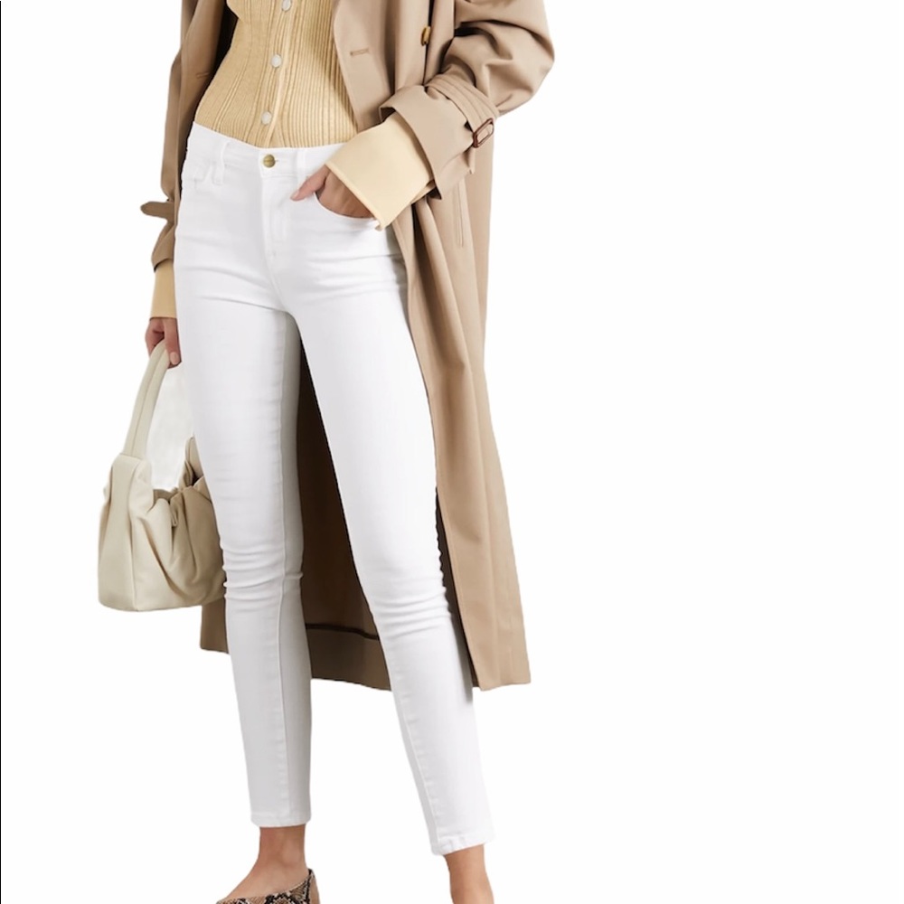 Frame Denim Le Skinny de Jeanne in White